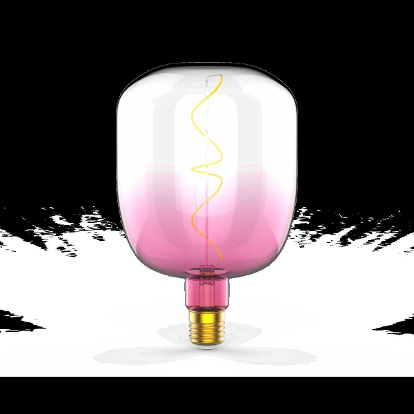 Лампа светодиодная филаментная Gauss E27 5W 1800K розовая 1010802105