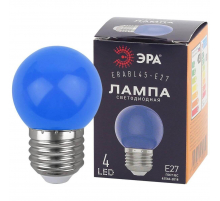 Лампа светодиодная ЭРА E27 1W 3000K синяя ERABL45-E27 Б0049573