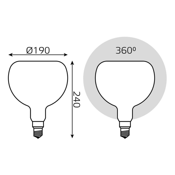 Лампа светодиодная филаментная диммируемая Gauss E27 10W 4100К матовая 1017802210-D Лампа светодиодная филаментная диммируемая Gauss E27 10W 4100К матовая 1017802210-D
