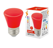 Лампа светодиодная Volpe E27 1W красная LED-D45-1W/RED/E27/FR/С BELL UL-00005638