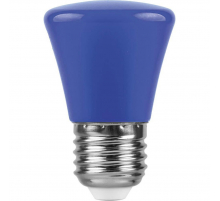 Лампа светодиодная Feron E27 1W синяя LB-372 25913