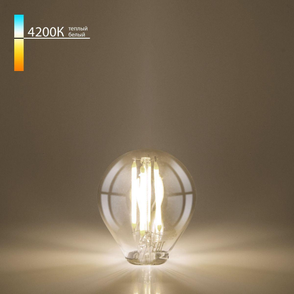Лампа светодиодная филаментная Elektrostandard E27 8W 4200K прозрачная BLE2772 a060527 Лампа светодиодная филаментная Elektrostandard E27 8W 4200K прозрачная BLE2772 a060527