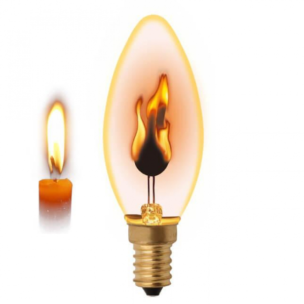 Лампа накаливания Uniel E14 3W золотистая IL-N-C35-3/RED-FLAME/E14/CL UL-00002981 Лампа накаливания Uniel E14 3W золотистая IL-N-C35-3/RED-FLAME/E14/CL UL-00002981