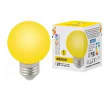 Лампа светодиодная Volpe E27 3W желтая LED-G60-3W/Yellow/E27/FR/С UL-00006961