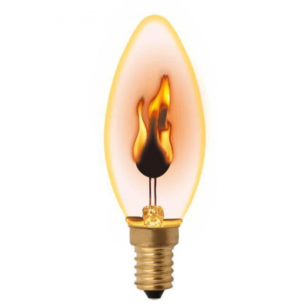 Лампа накаливания Uniel E14 3W золотистая IL-N-C35-3/RED-FLAME/E14/CL UL-00002981 Лампа накаливания Uniel E14 3W золотистая IL-N-C35-3/RED-FLAME/E14/CL UL-00002981