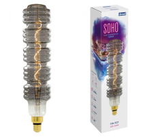 Лампа светодиодная филаментная Uniel E27 5W 2250K серая LED-SF41-5W/Soho/E27/CW Chrome/Smoke GLS77CR UL-00005921