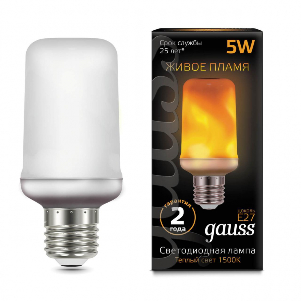 Лампа светодиодная Gauss E27 5W 1500K матовая 157402105 Лампа светодиодная Gauss E27 5W 1500K матовая 157402105