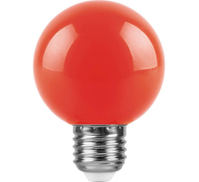 Лампа светодиодная Feron E27 3W красная LB-371 25905