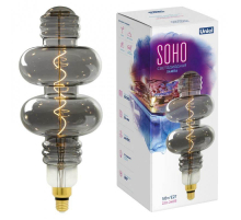 Лампа светодиодная филаментная Uniel E27 5W 2250K серая LED-SF42-5W/Soho/E27/CW Chrome/Smoke GLS77CR UL-00005922