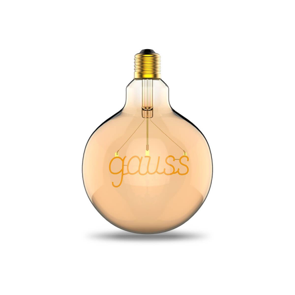 Лампа светодиодная филаментная Gauss E27 2,5W 2000K золотая 175802003 Лампа светодиодная филаментная Gauss E27 2,5W 2000K золотая 175802003