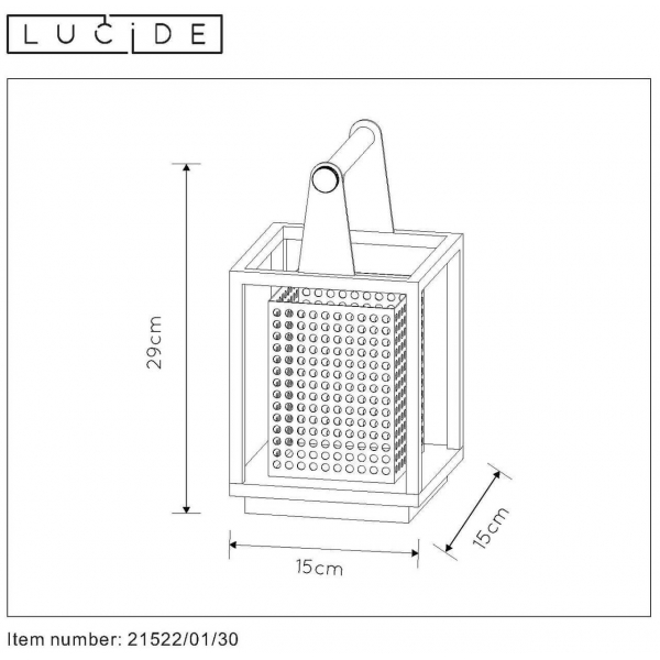 Настольная лампа Lucide Sansa 21522/01/30 Настольная лампа Lucide Sansa 21522/01/30