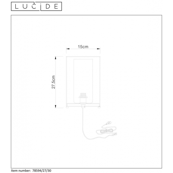 Настольная лампа Lucide Dounia 78594/27/30 Настольная лампа Lucide Dounia 78594/27/30