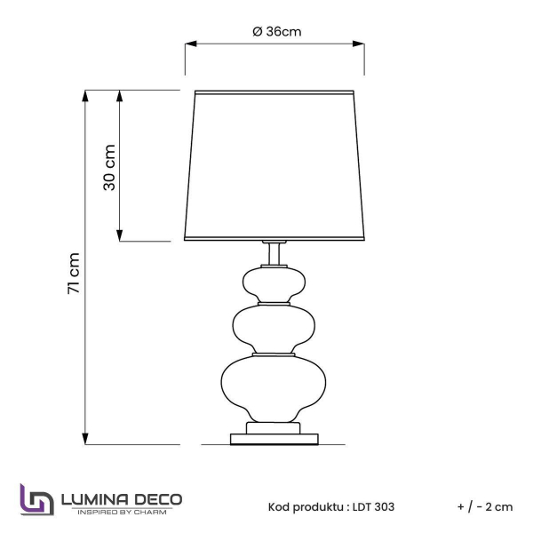 Настольная лампа Lumina Deco Briston LDT 303 F.GD+WT Настольная лампа Lumina Deco Briston LDT 303 F.GD+WT