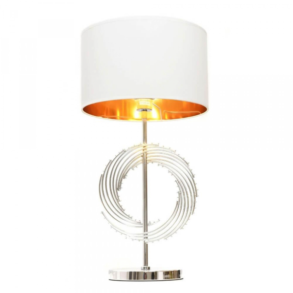 Настольная лампа Lumina Deco Fabi LDT 5531 CHR+WT Настольная лампа Lumina Deco Fabi LDT 5531 CHR+WT