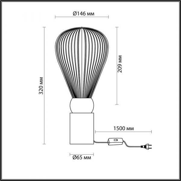 Настольная лампа Odeon Light Exclusive Elica 5418/1T Настольная лампа Odeon Light Exclusive Elica 5418/1T