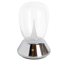 Настольная лампа диммируемая 10W 3000K прозрачный/хром Uovo III Lightstar 807904