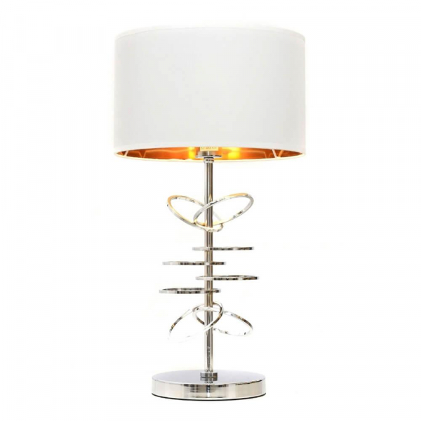 Настольная лампа Lumina Deco Milari LDT 5530 CHR+WT Настольная лампа Lumina Deco Milari LDT 5530 CHR+WT