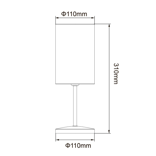 Настольная лампа Uniel UML-B308 E14 Black/Beige UL-00012425