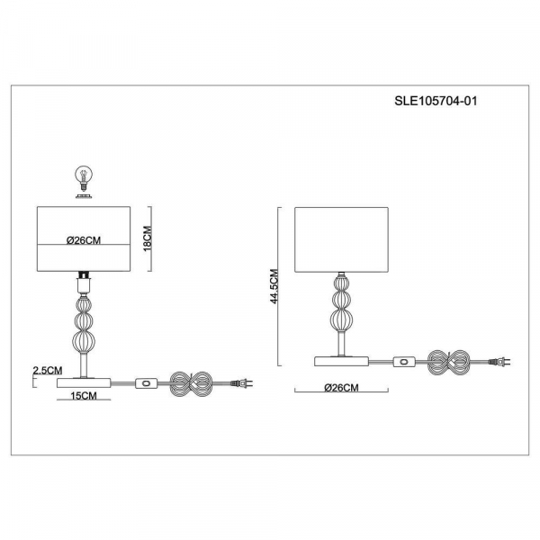 Прикроватная лампа Evoluce Ramer SLE105704-01 Прикроватная лампа Evoluce Ramer SLE105704-01