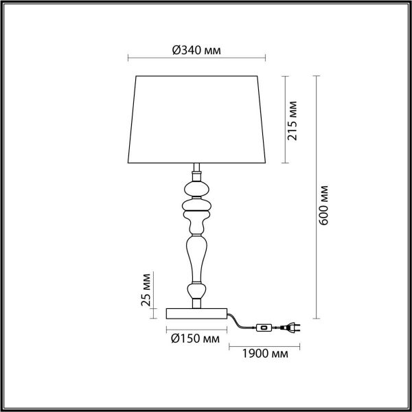 Настольная лампа Odeon Light HOMI 5040/1T Настольная лампа Odeon Light HOMI 5040/1T