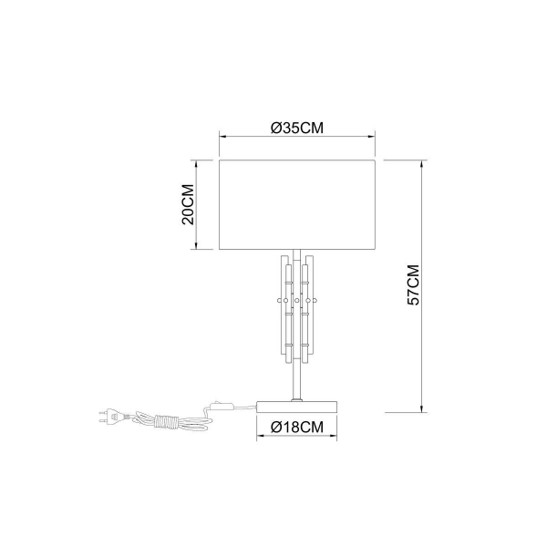 Настольная лампа Arte Lamp Taygeta A4097LT-1CC Настольная лампа Arte Lamp Taygeta A4097LT-1CC