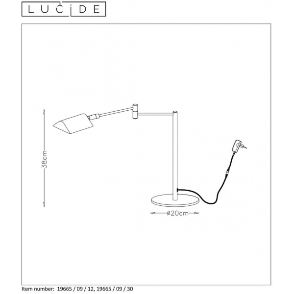Настольная лампа Lucide Nuvola 19665/09/30