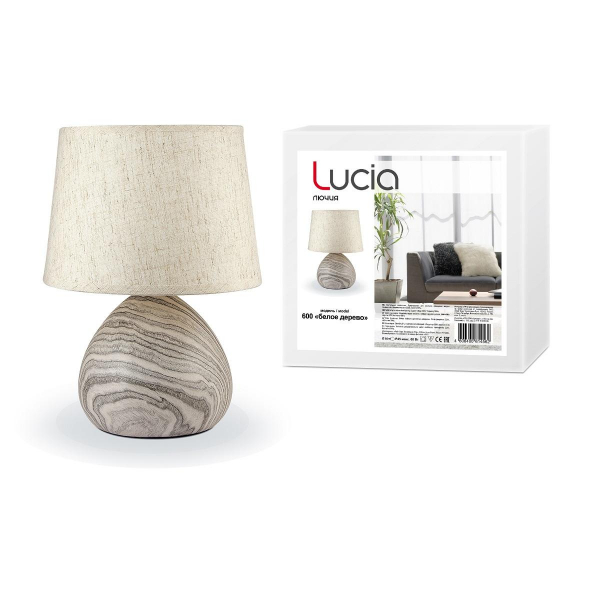 Настольная лампа Lucia Белое дерево 600 4606400614562 Настольная лампа Lucia Белое дерево 600 4606400614562