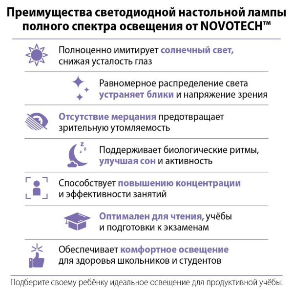 Настольная лампа Novotech Studi Ledo 359968
