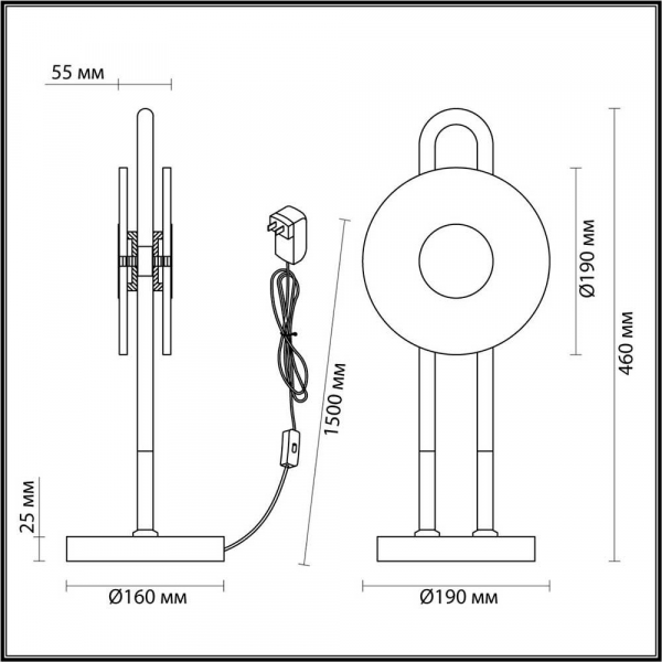 Настольная лампа Odeon Light Exclusive Modern Magnet 5407/12TL Настольная лампа Odeon Light Exclusive Modern Magnet 5407/12TL