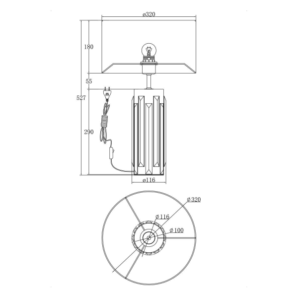Настольная лампа Maytoni Muse MOD304TL-01GR