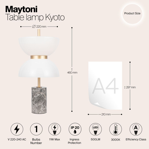 Настольная светодиодная лампа Maytoni Memory MOD178TL-L11GR3K