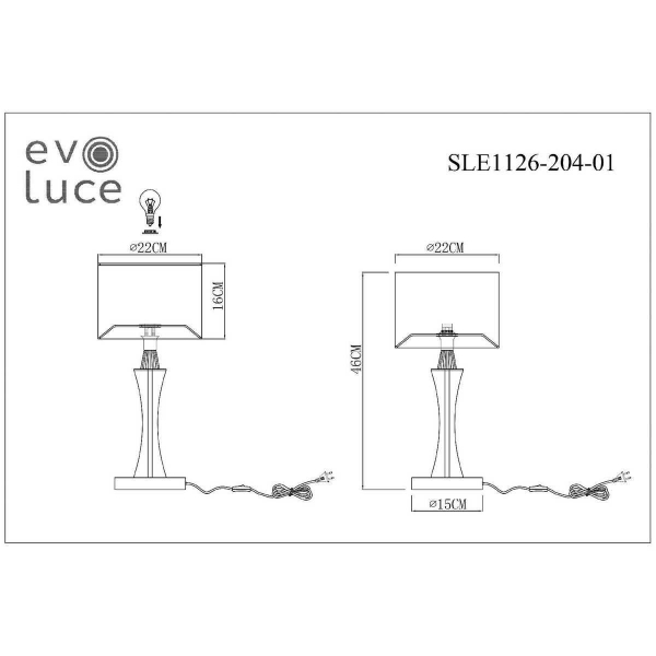 Настольная лампа Evoluce Cassia SLE1126-204-01 Настольная лампа Evoluce Cassia SLE1126-204-01