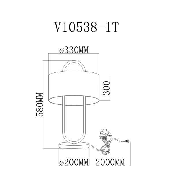 Лампа настольная Moderli Palma V11599-1T