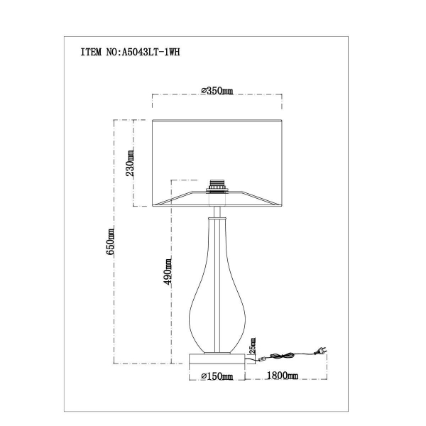 Настольная лампа Arte Lamp Naos A5043LT-1WH Настольная лампа Arte Lamp Naos A5043LT-1WH