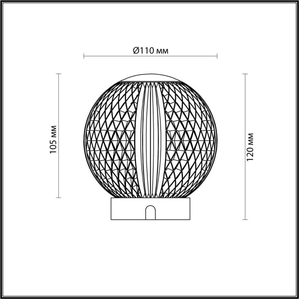 Настольная лампа Odeon Light CRYSTAL 5008/2TL Настольная лампа Odeon Light CRYSTAL 5008/2TL