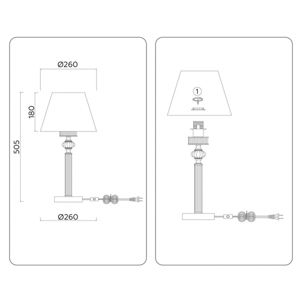 Настольная лампа Ambrella light High Light LH71007 Настольная лампа Ambrella light High Light LH71007