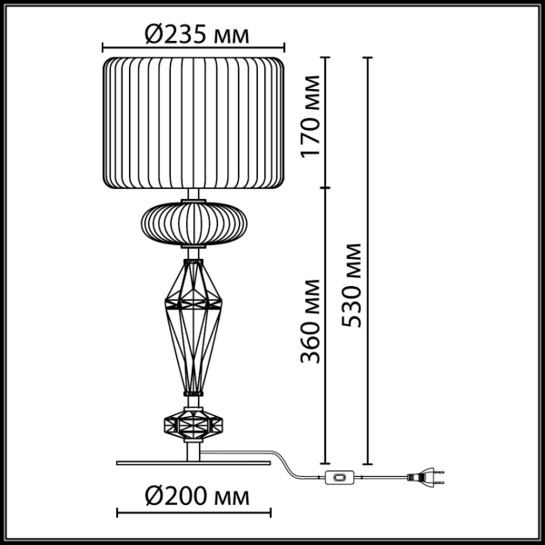Настольная лампа Odeon Light Terra Modern 5414/2T
