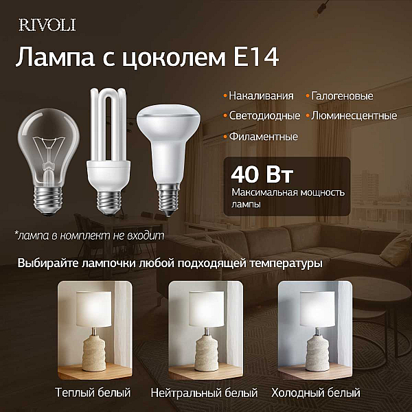 Настольная лампа Rivoli Marian 7549-502 Б0070135