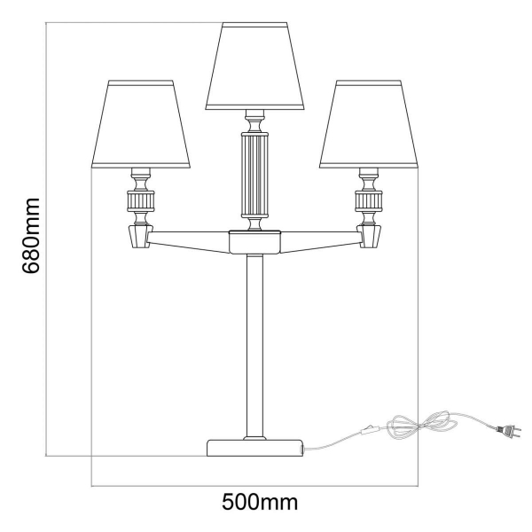 Настольная лампа MW-Light Дэль Рей 8 700033004 Настольная лампа MW-Light Дэль Рей 8 700033004