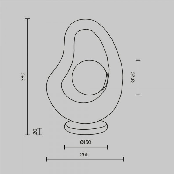 Настольный светильник Maytoni MOD380TL-01GR Настольный светильник Maytoni MOD380TL-01GR