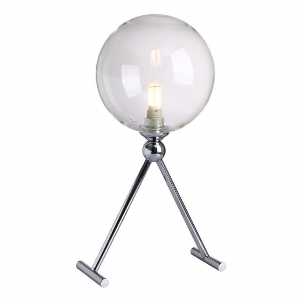 Настольная лампа Crystal Lux Fabricio LG1 Chrome/Transparente Настольная лампа Crystal Lux Fabricio LG1 Chrome/Transparente