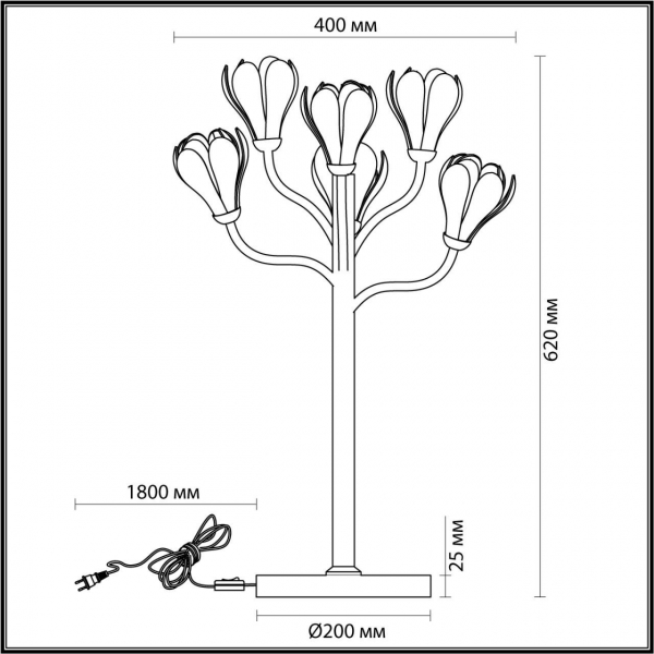 Настольная лампа Odeon Light Modern Gardi 5090/6T Настольная лампа Odeon Light Modern Gardi 5090/6T