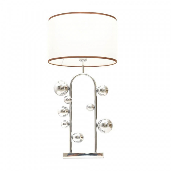 Настольная лампа Lumina Deco Fabi LDT 5528 CHR+WT Настольная лампа Lumina Deco Fabi LDT 5528 CHR+WT