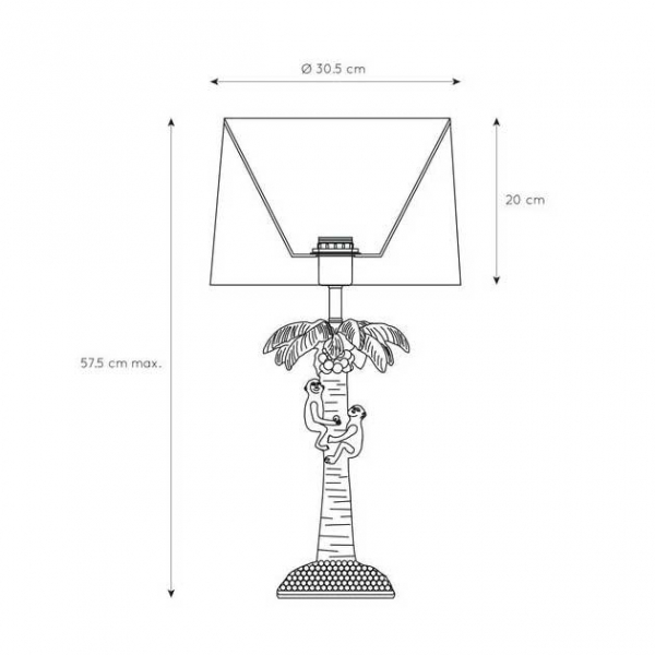 Настольная лампа Lucide Extravaganza Coconut 10505/81/30 Настольная лампа Lucide Extravaganza Coconut 10505/81/30