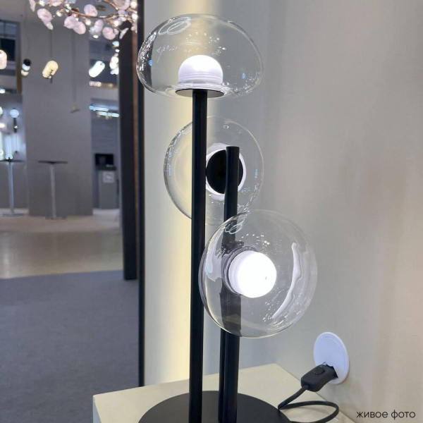 Настольная лампа Crystal Lux Bosque LG3 Black/Transparent Настольная лампа Crystal Lux Bosque LG3 Black/Transparent