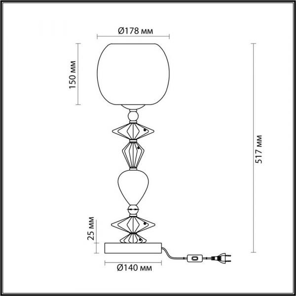 Настольная лампа Odeon Light Classic Bizet 4855/1T Настольная лампа Odeon Light Classic Bizet 4855/1T