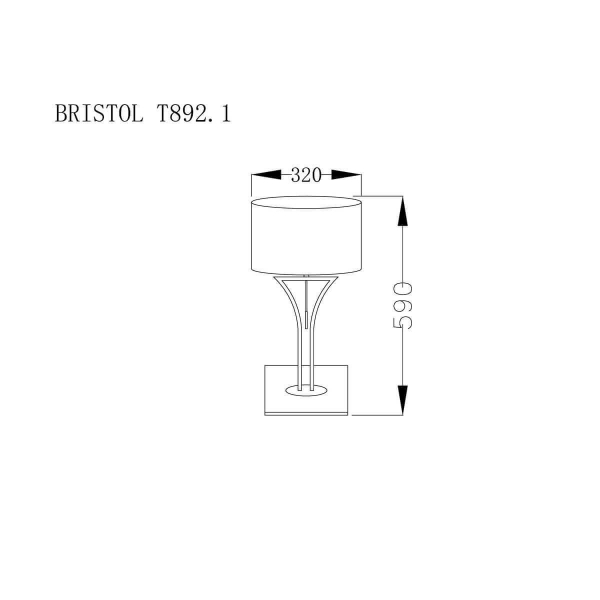 Настольная лампа Lucia Tucci Bristol T892.1 Настольная лампа Lucia Tucci Bristol T892.1