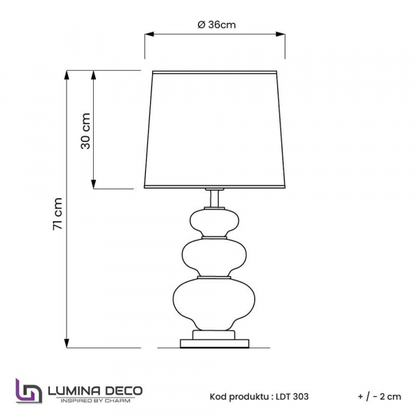 Настольная лампа Lumina Deco Briston LDT 303 PR+WT Настольная лампа Lumina Deco Briston LDT 303 PR+WT