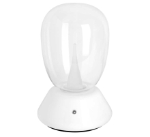 Настольная лампа диммируемая 10W 3000K прозрачный/белый Uovo III Lightstar 807906