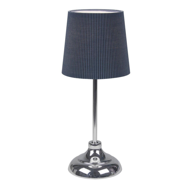 Настольная лампа Uniel UML-B309 E14 Chrome/Dark Blue UL-00012426 Настольная лампа Uniel UML-B309 E14 Chrome/Dark Blue UL-00012426